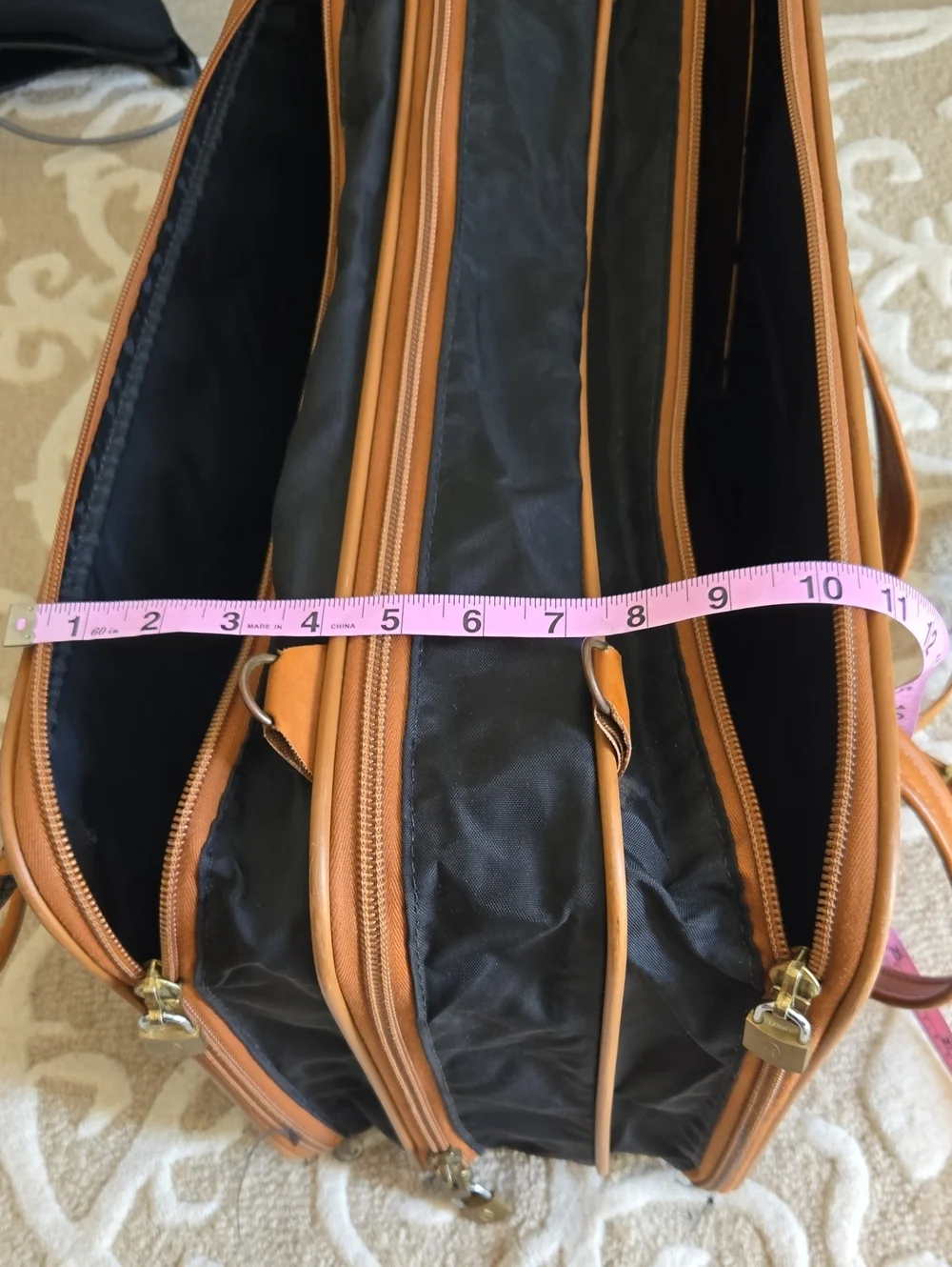 Hartmann Luggage Black Nylon Weekender Bag.